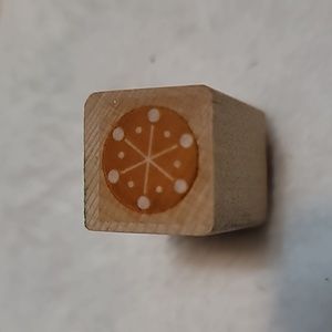 Snowflake Mini Wooden Rubber Stamp